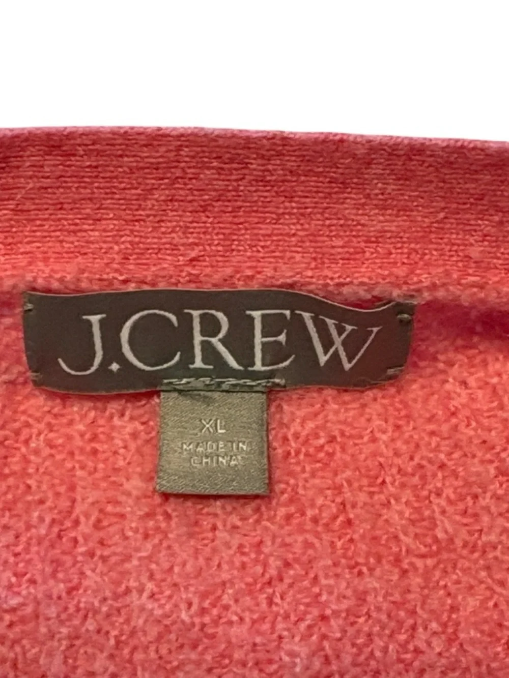 J. Crew Supersoft Cropped Cable Knit Sweater Tank Set XL Pink Gold Buttons Wool
